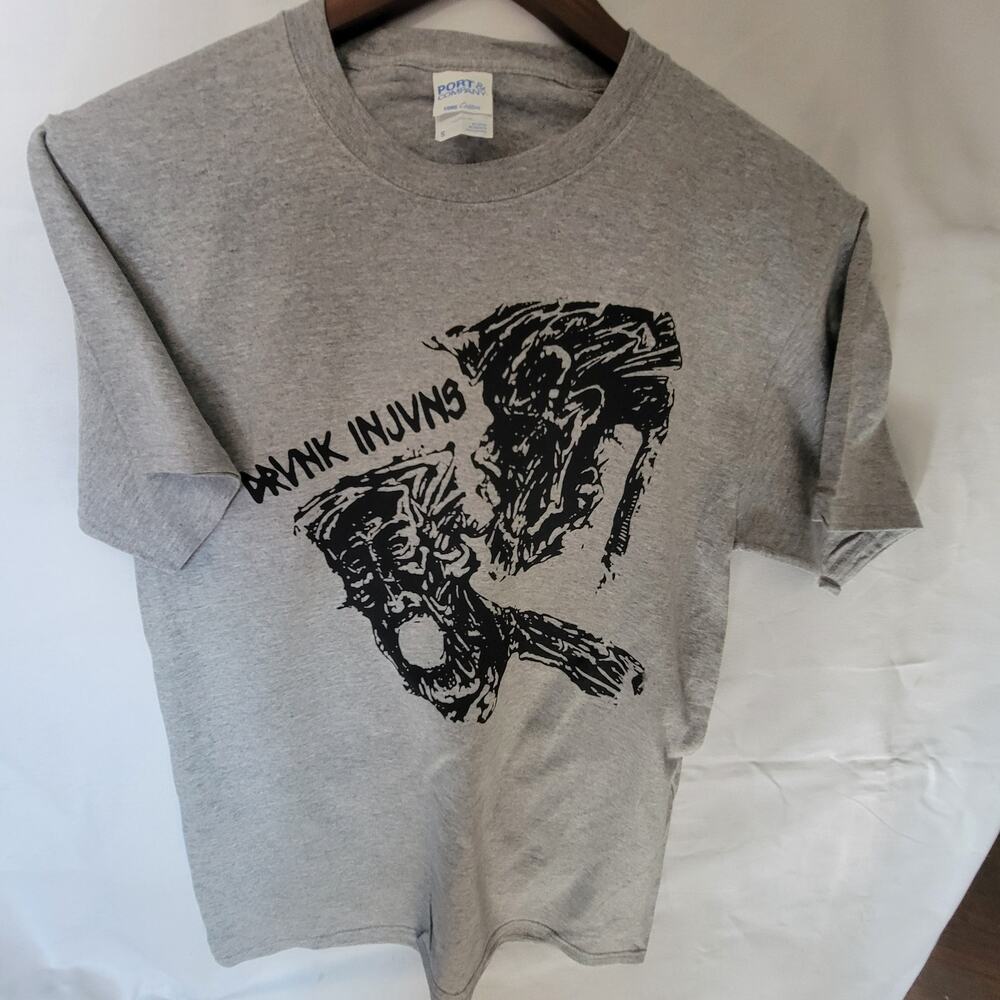 Drunk Injuns  band t shirt  size small sport gray